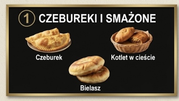 Czebureki, kotlet w cieście i bielasz — CHE-SMAK Marki